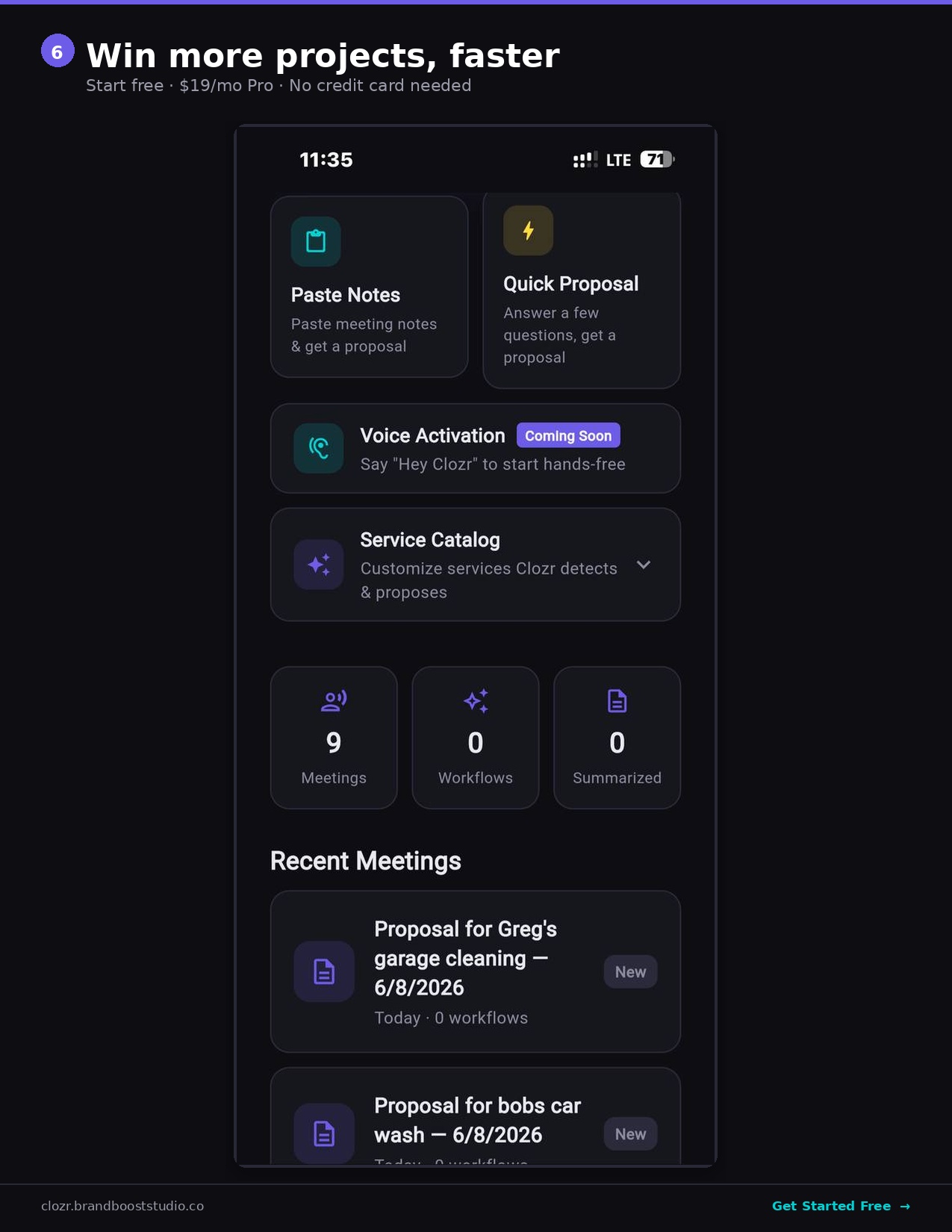 Win more projects faster
